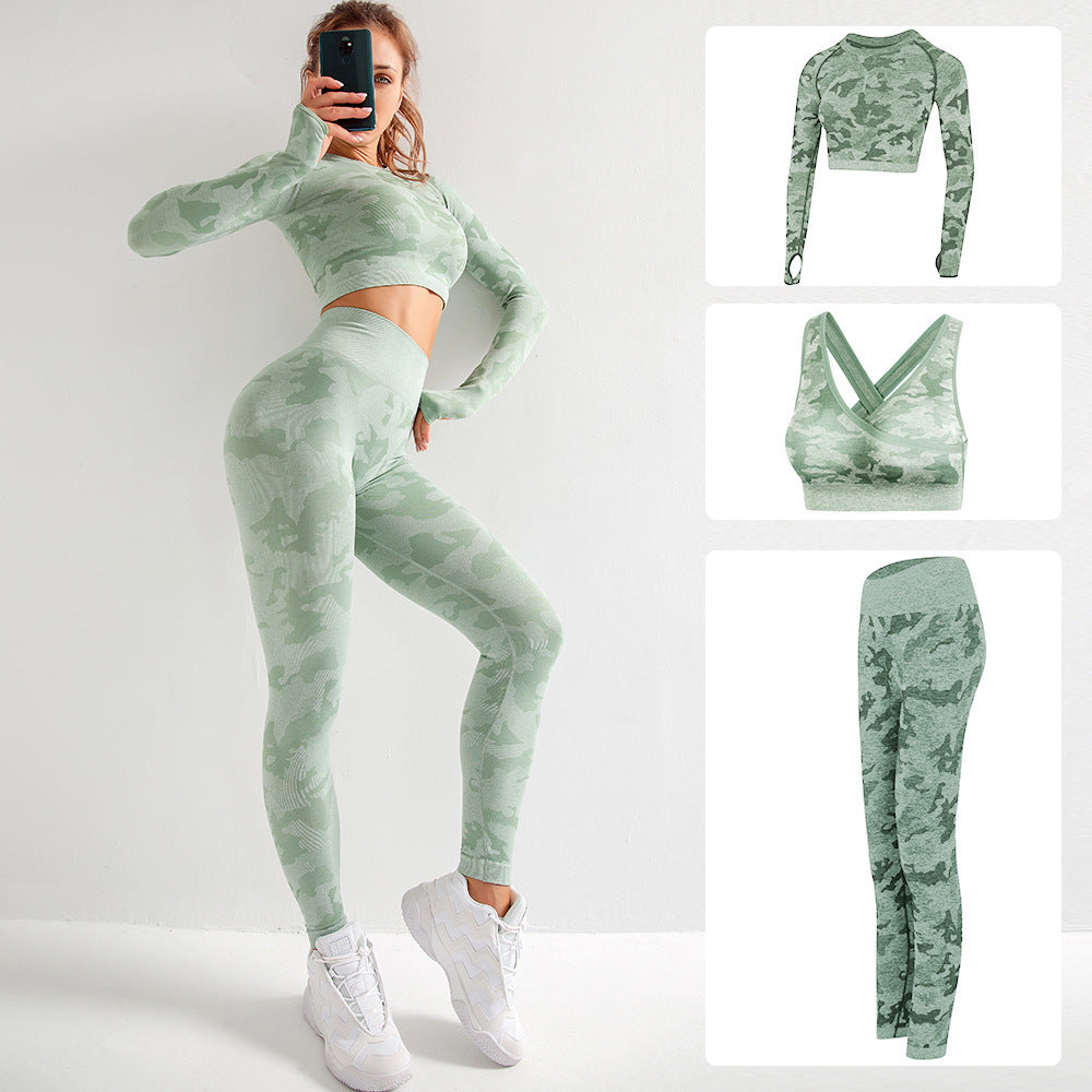 Long Sleeve Bra And Trousers Sports Suit