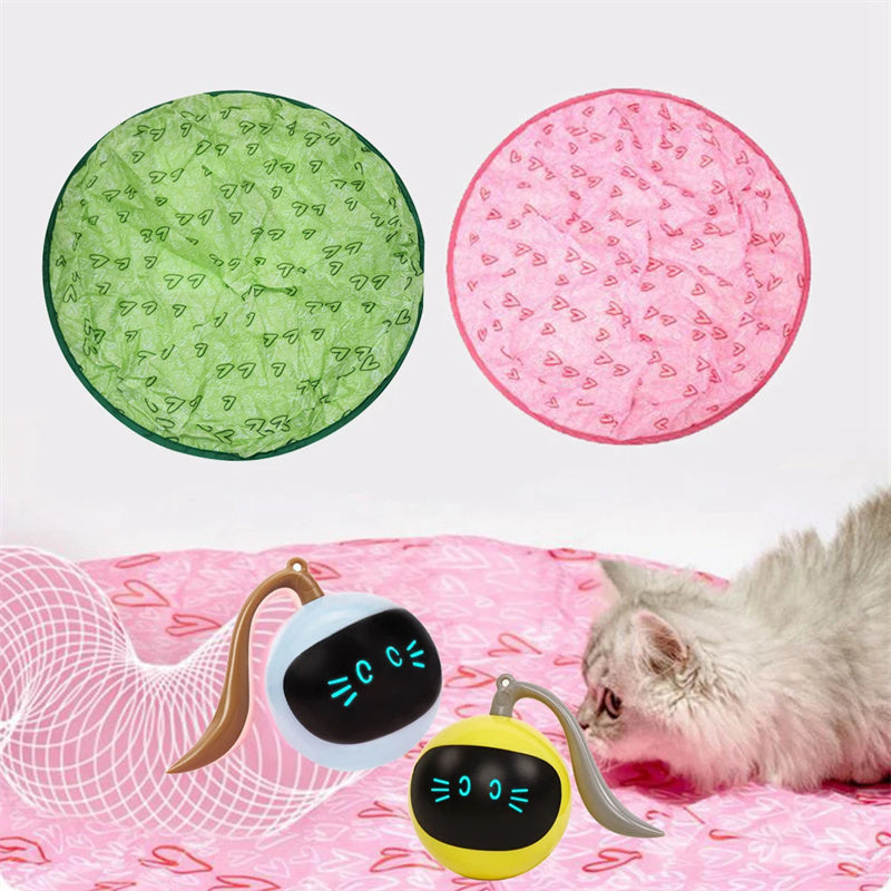 Automatic Funny Cat Toys Electric Motion Undercover Moving Bouncing Rolling Ball Interactive Toy For Indoor Cat Kitty Pet Toy