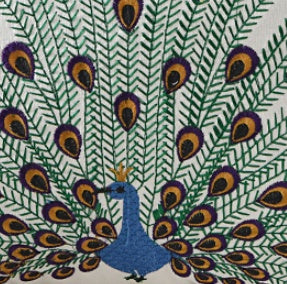 Bedroom bed peacock cushion pillow