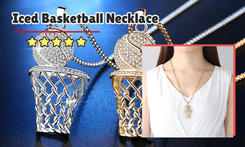Are you crazy about basketball?: Iced Basketball Necklace