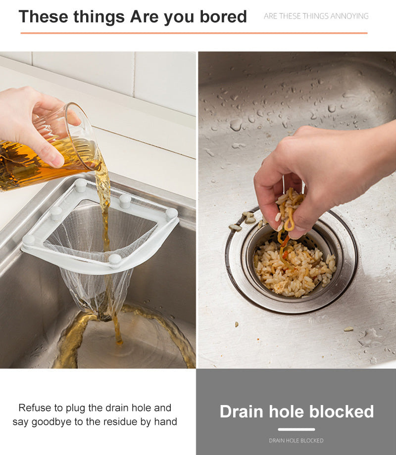 Kitchen Sink Anti-blocking Leftover Drain Rack - Minihomy