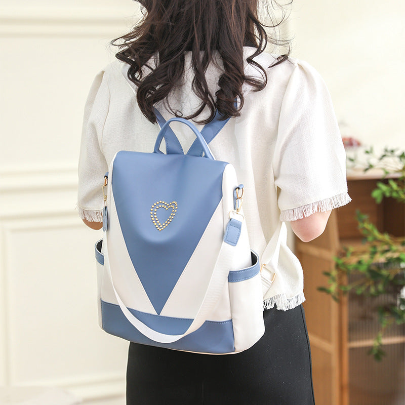Simple Travel Backpack PU Anti-theft Backpack