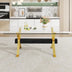 Modern Glass Dining Table with Gold Legs - 71"x35.4"x30" - Home & Office Desk 1105 - Minihomy