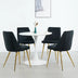 Black Velvet Dining Chairs Set of 4 - Modern, Gold Metal Legs, Home Bedroom Stool - Minihomy