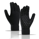 Winter Knitted Gloves Cycling Anti-Cold Anti-Slip Triangular Offset  For Men And Women Warm Gloves