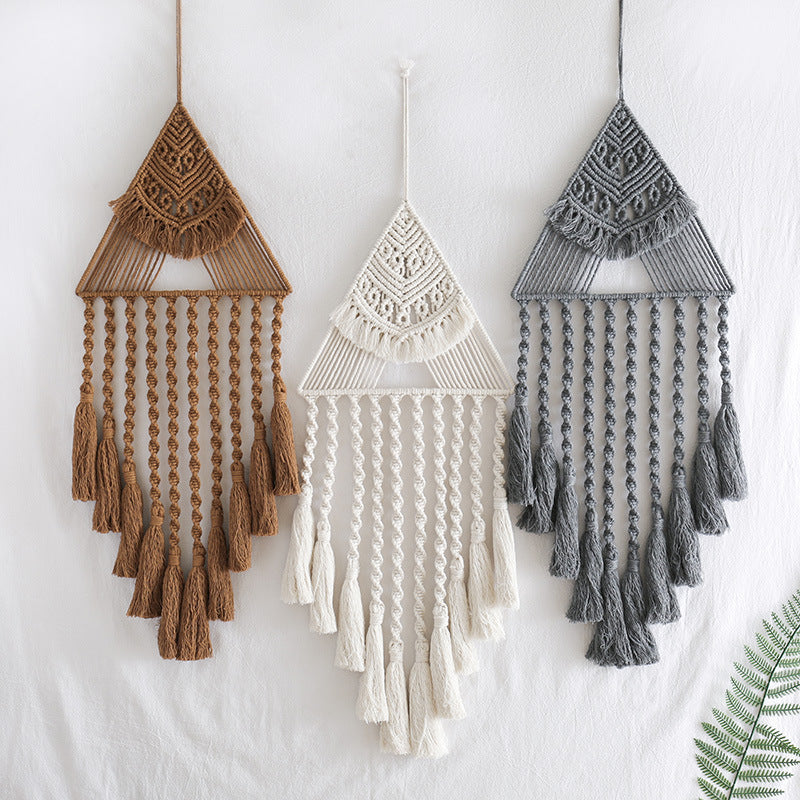 Handwoven Home Decor Triangle Dream Catcher Pendant