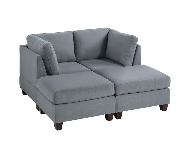 Gray Modular Sofa Set - 4 Pieces