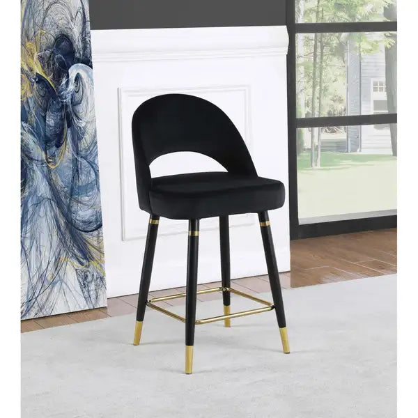 Black Open Back Counter Height Stools - Set of 2