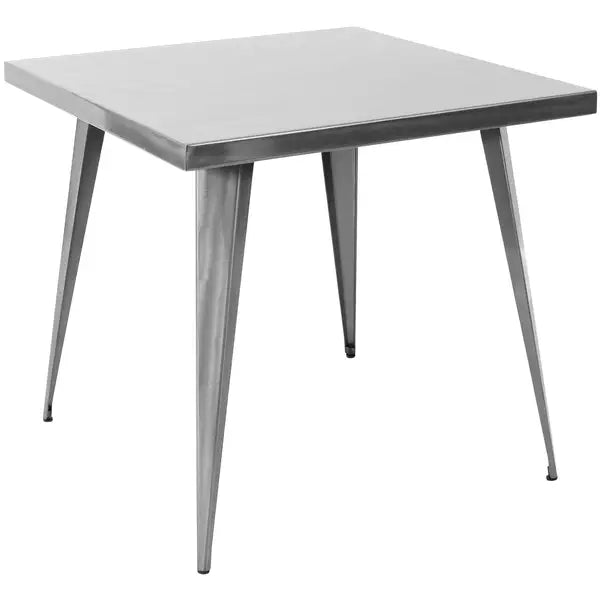 Austin Industrial Dining Table - Brushed Silver by LumiSource