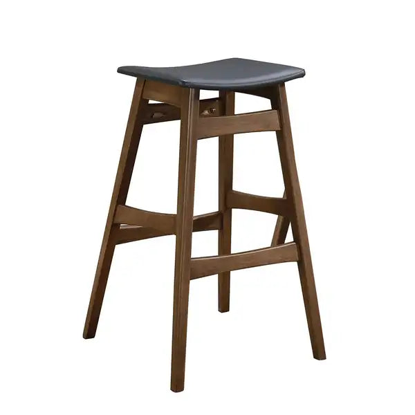 Bar Height Stools (Set of 2) - Dark Grey & Walnut