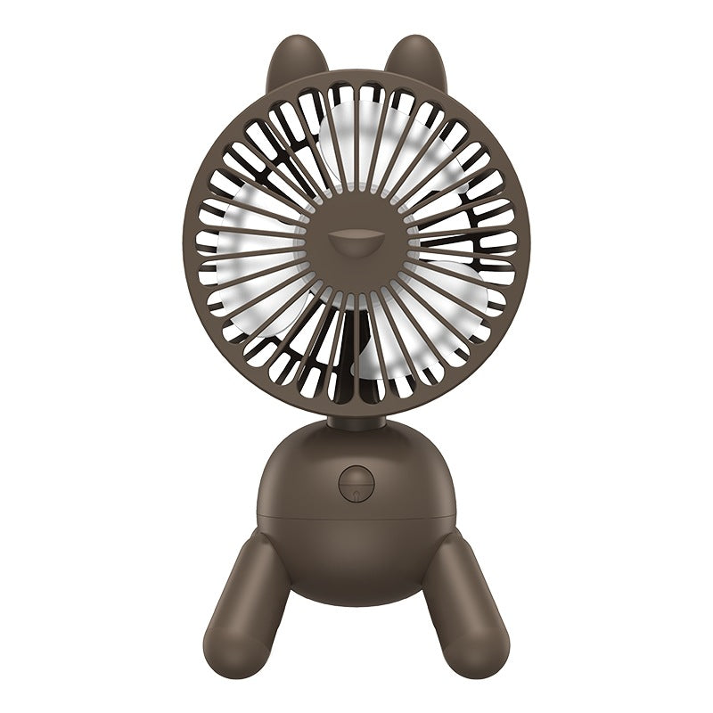 Mini Desktop Electric Fan - USB Rechargeable with Automatic Shaking Head