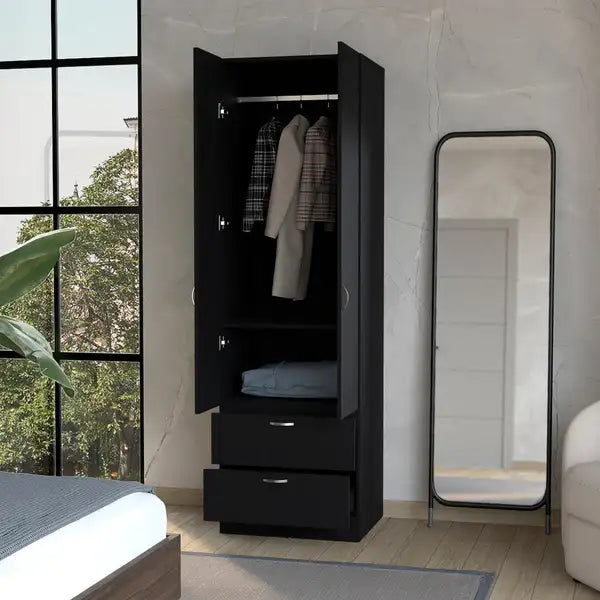 Black Armoire for Bedroom - Marlton Design - Minihomy