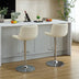 Adjustable Swivel Bar Stools with Back, Set of 2, Cream - Kitchen Island Counter Height Chairs - Minihomy