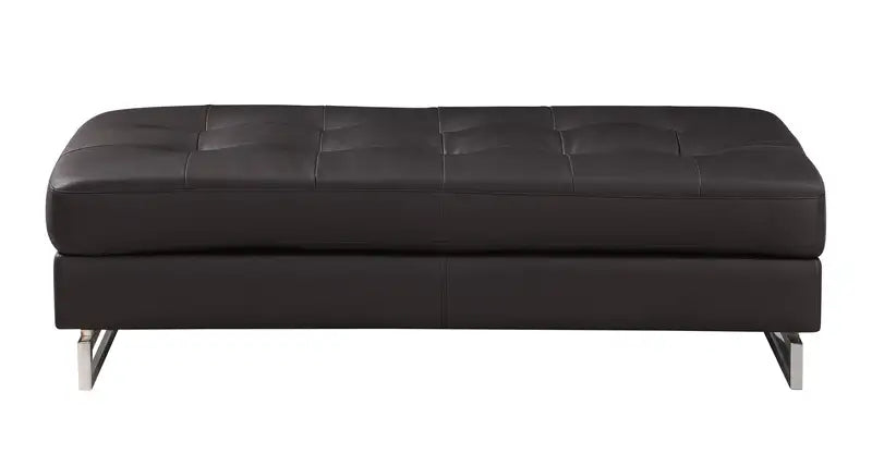 Genuine Leather Ottoman - Global United - Handmade Comfort