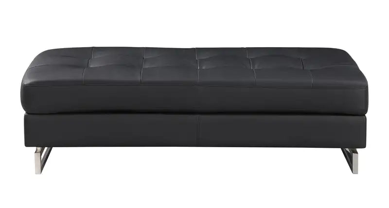 Genuine Leather Ottoman - Global United - Handmade Comfort