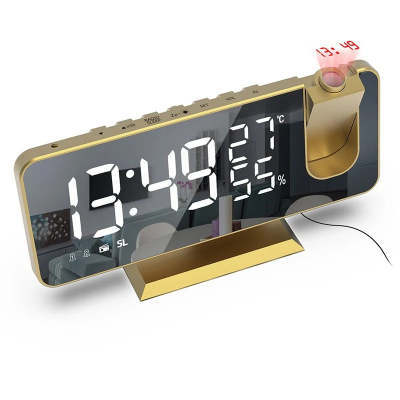 Fm Radio, Led Digital Smart Alarm Clock, Electronic Watch, Table Clock, Usb Alarm Clock With Projection Time, Snooze - Minihomy