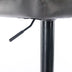 Modern Swivel Bar Stools | Adjustable Height | PU Upholstered | Tufted Back | Dark Gray (Set of 2) - Minihomy