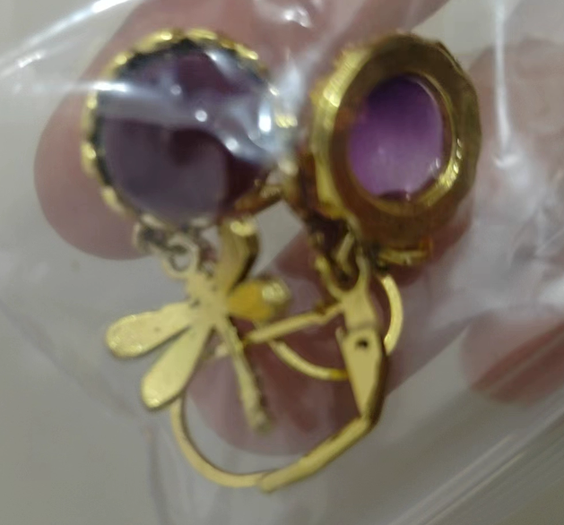 Vintage Dragonfly Pendant Earrings with Boho Chakra Blue Moonstone Drops
