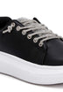 Jaxen Rhinestones Lace-Up Sneakers - Minihomy