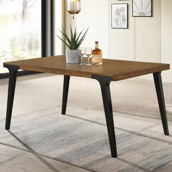 Extendable Walnut Dining Table - Seats 6-8, 2 Leaves