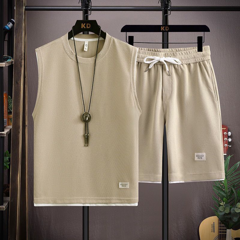 Summer T-shirt Casual Shorts Fashion Set - Ice Silk