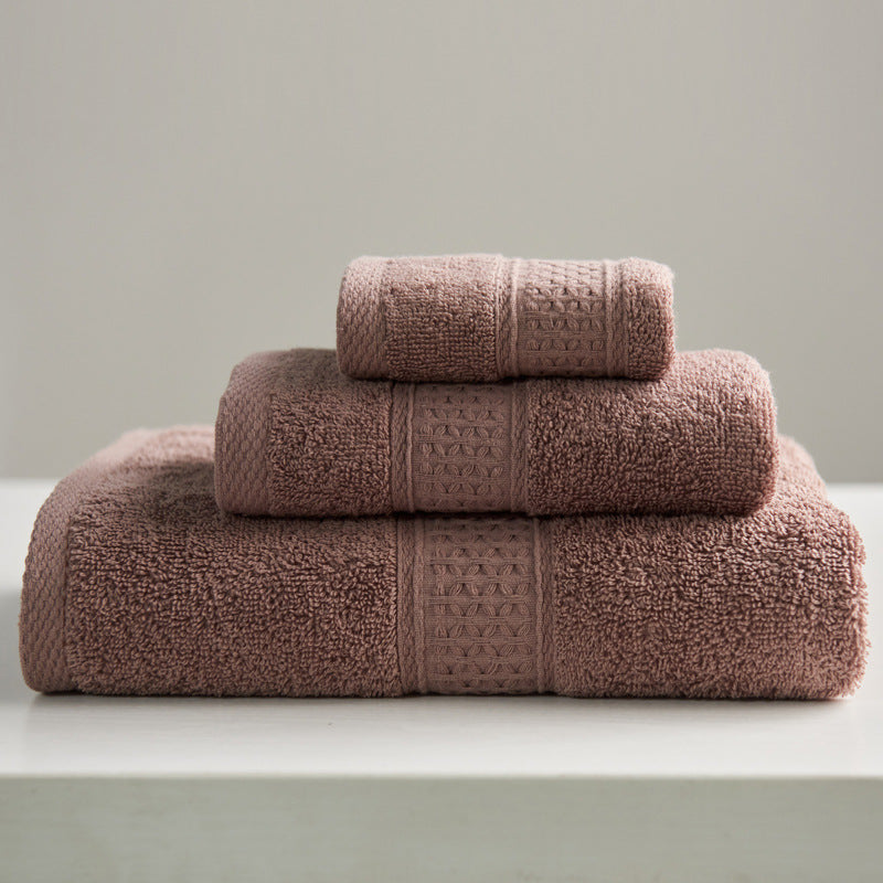 Minimalist Style Square Towel Set Pure Cotton