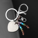 Love Natural Stone Crystal Keychain