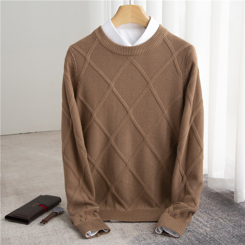 Woolen Sweater Men's Solid Color