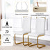 Modern Dining Table & Chair Set - Gold Metal Legs, Rock Plate Top, Stable & Stylish - Minihomy