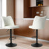 Height Adjustable Bar Stools Set of 2, Faux Leather Swivel Counter Stools with Backs for Kitchen Island - Minihomy