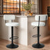 Modern Bar Stools Set of 2: Adjustable Height Swivel Counter Stools - Minihomy