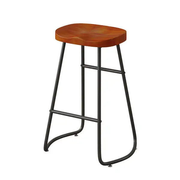 Brown Bar Stools Set of 2 | Counter Height, Minimalist, Kitchen Island, Balcony - Minihomy