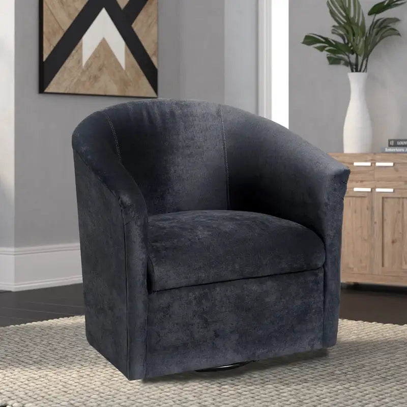 Eden Charcoal Swivel Accent Chair