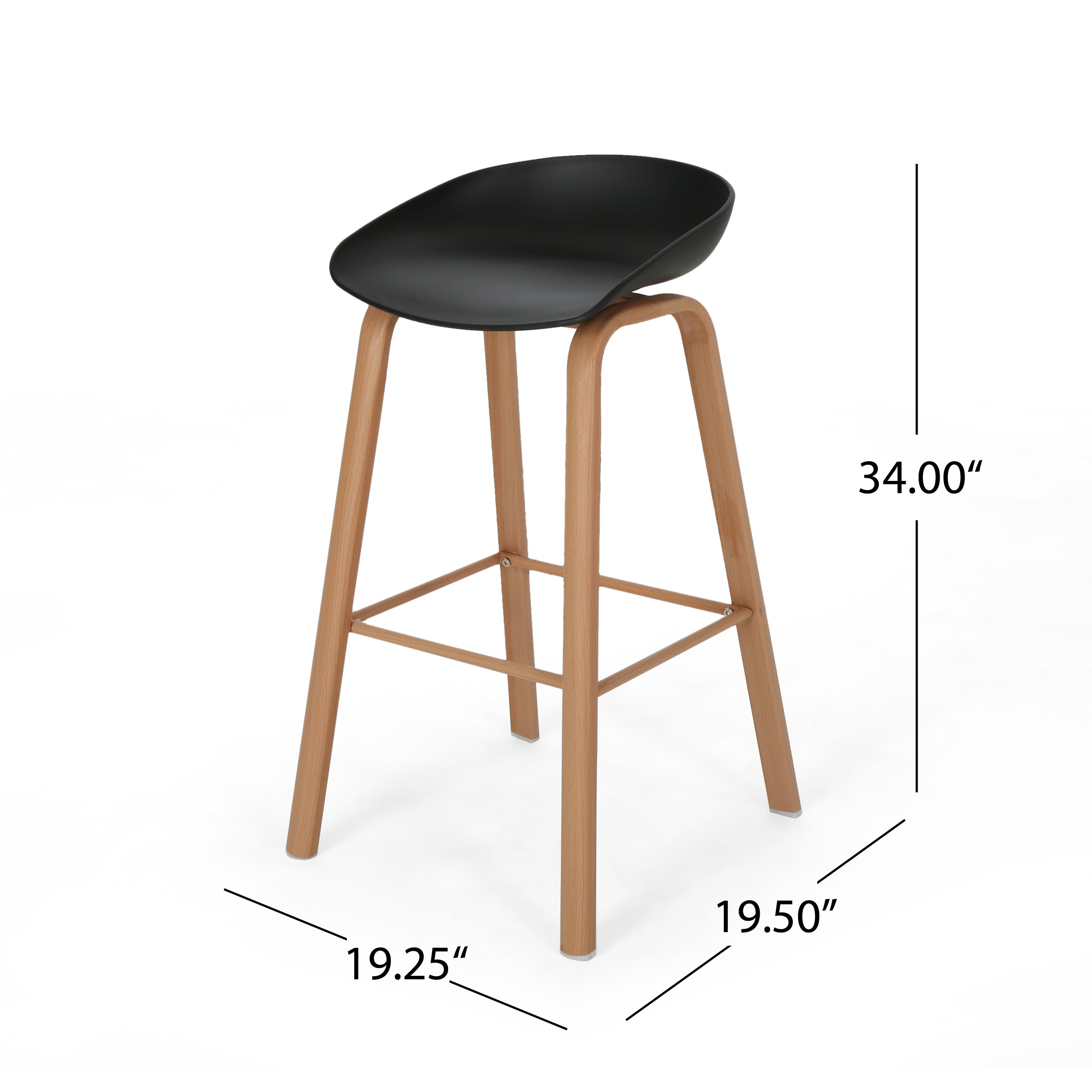 2-Piece Barstool Set - Modern Kitchen Counter Stools