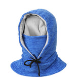 2-in-1 Hat Winter Scarf Windproof And Cold-proof Thickened Warm Cycling Riding Pullover Caps For Women Men