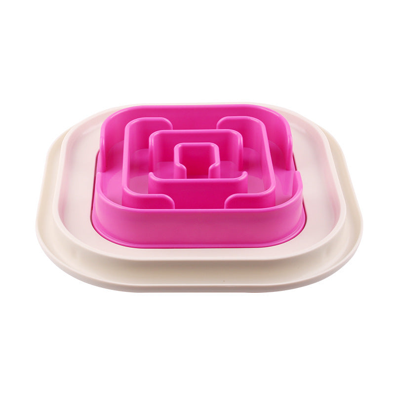 Anti-choking dog bowl slow food bowl