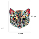 Flower Face Cat Irregular Wooden Puzzle - Nature-Themed Fun for All Ages
