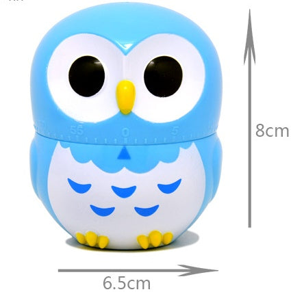 Owl Cartoon Kitchen Timers 60 Minutes Cooking Mechanical Home Decorating Blue Dial Timers High Quality Kitchen Tools Gadget - Minihomy