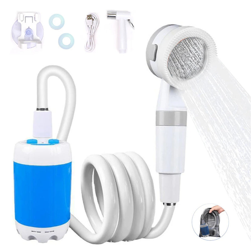 Portable Electric Camping Shower - Rechargeable, Waterproof, 5000mAh Battery, Hiking & Travel