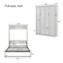 Full Size Murphy Bed with Storage - Self-Closing, Rustic White, Space-Saving for Guest Room, Home Office - Minihomy