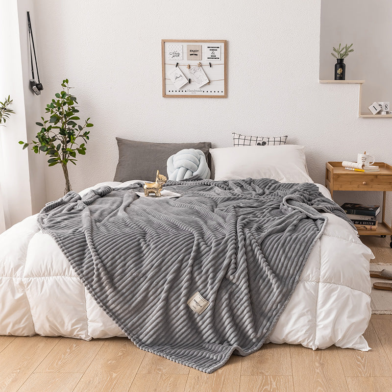 Single layer milk fleece blanket