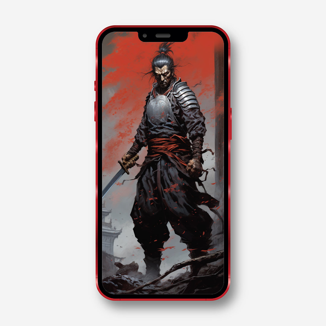 Warrior of the Future - McSamurai Cyborg Warrior Monk Phone Wallpaper
