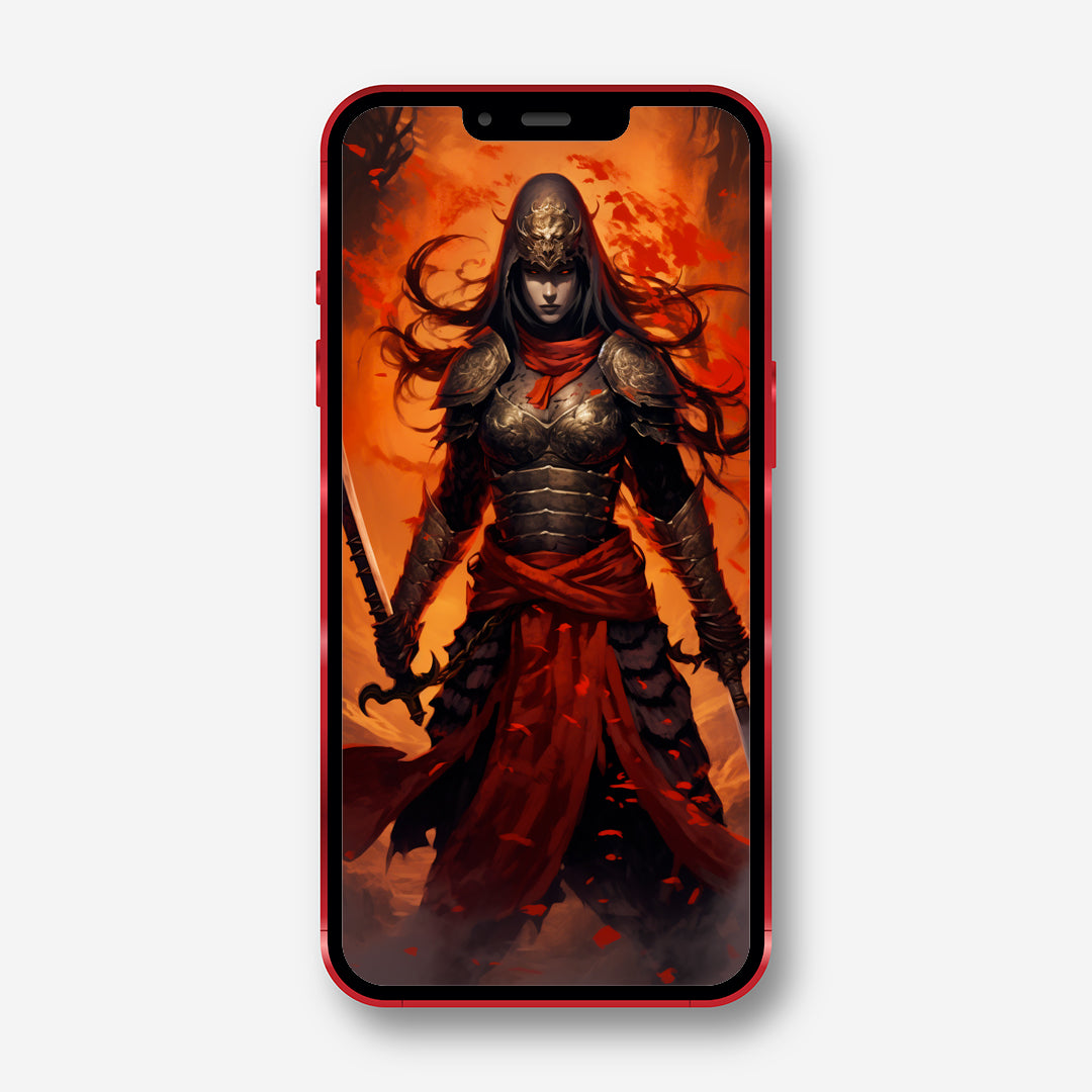 Blade of Legends - Dark Fantasy Samurai Elektra Phone Wallpaper