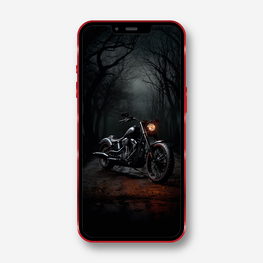 Rebel Rider - Dark and Moody Rockstar Motorcycle Phone Wallpaper