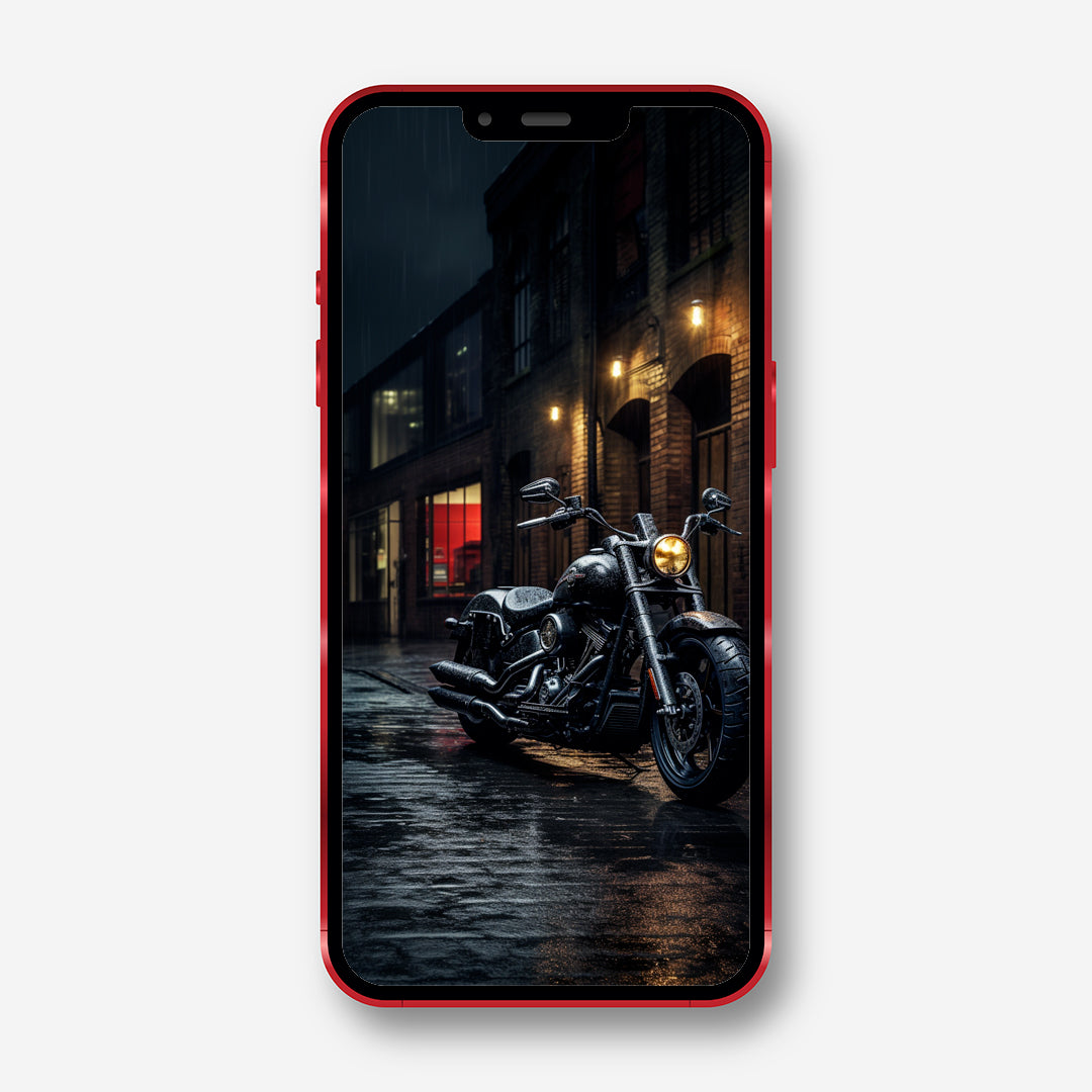 Rebel Rider - Dark and Moody Rockstar Motorcycle Phone Wallpaper
