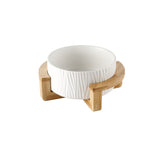 Ceramic Cat Food Bowl with Drinking Bowl for Cats