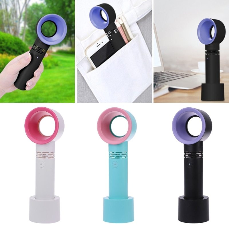 Portable Bladeless Fan with USB Charging - Quiet & Powerful Cooling