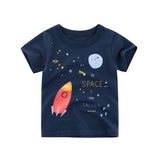 Children's rocket print T-shirt