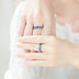 Fashionable And Elegant Sea Blue Starry Sky Couple Ring - Minihomy