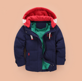 Winter Kids Outerwear Boys Casual Warm Hooded Jacket For Boys